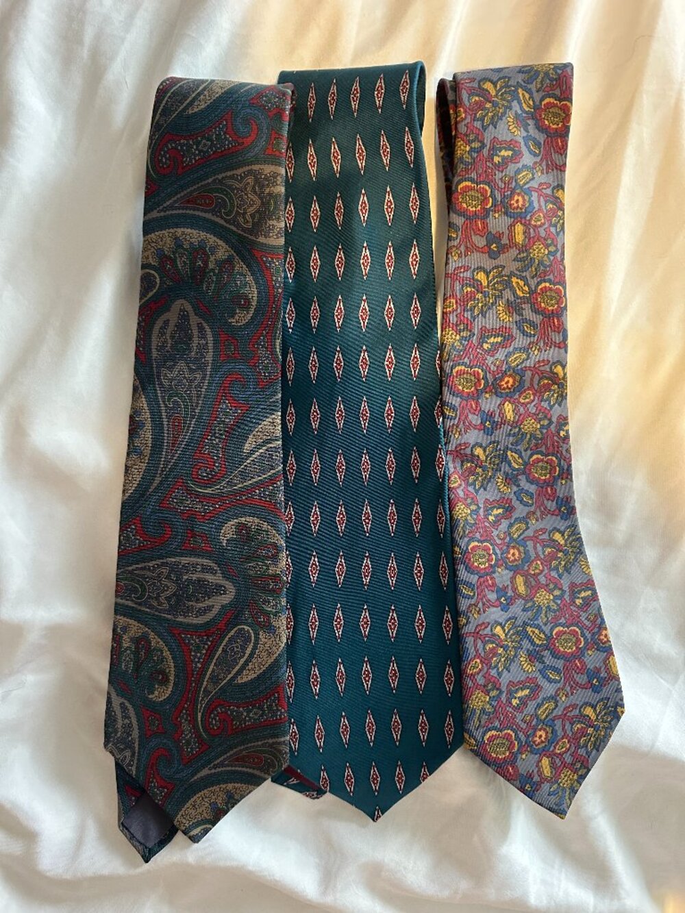 Vintage French Silk Ties Lot 3 Guy Laroche Philippe Vendome Paris Nubio Designer